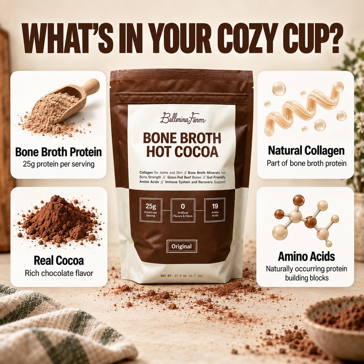 Bone Broth Hot Cocoa Delight