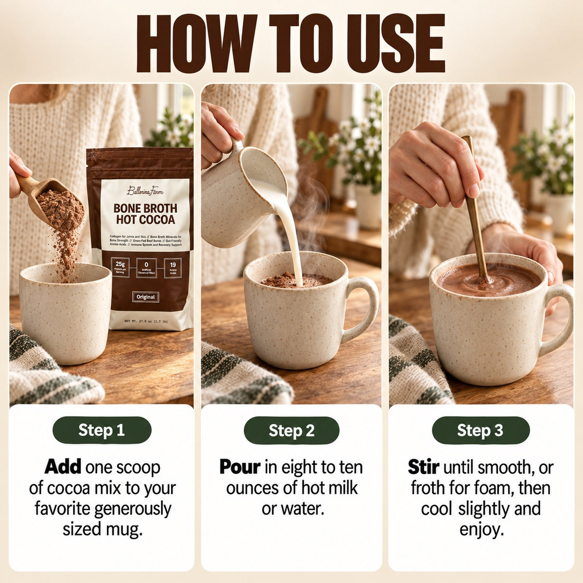 Bone Broth Hot Cocoa Delight