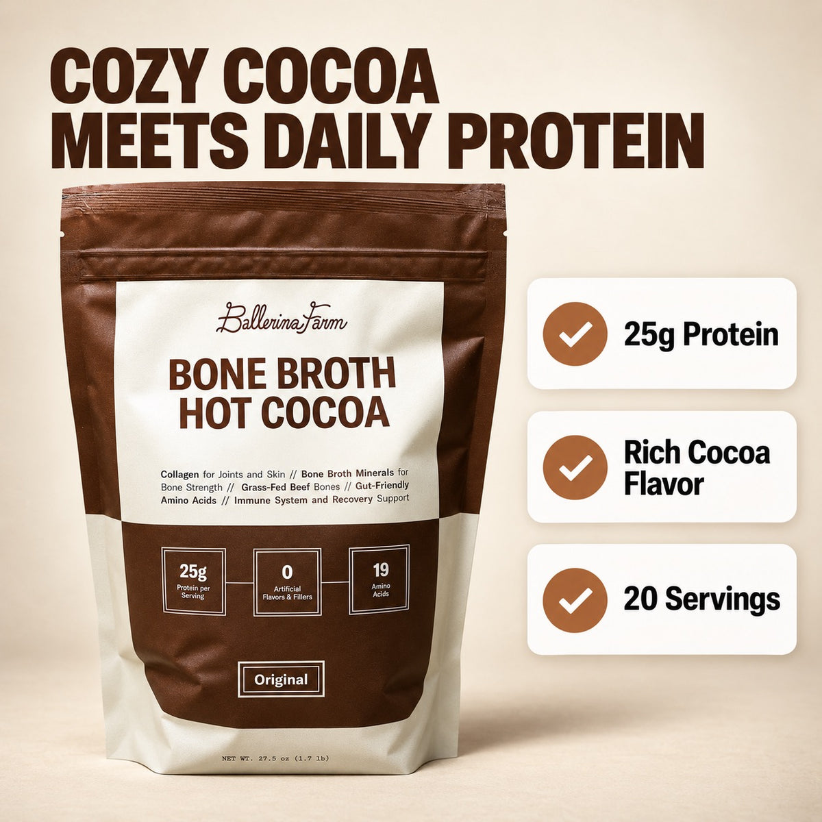 Bone Broth Hot Cocoa Delight